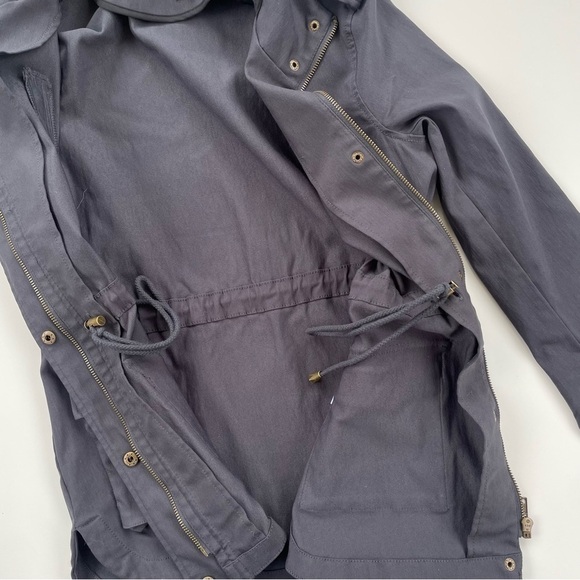 Eden Society Women's Dark Grey Gray Holly Contrast Hood Cargo Jacket Size Small - Picture 8 of 12